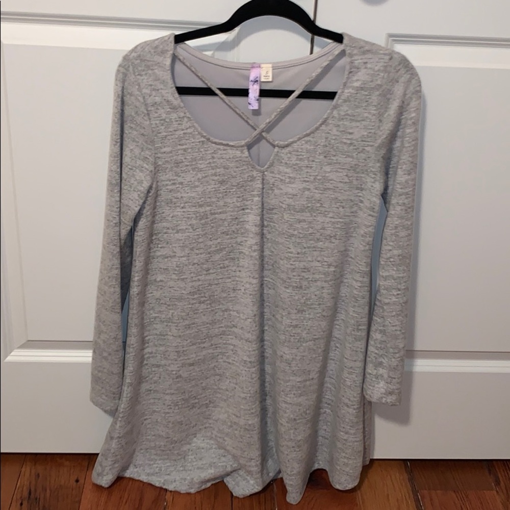 Grey long sleeve dress
